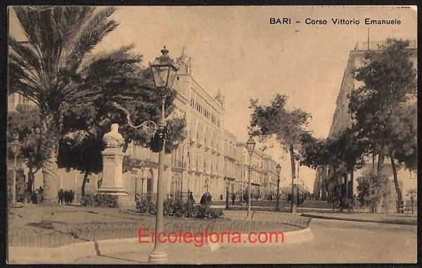 ae0782 - CARTOLINA  D'EPOCA - Bari Città - Corso Vittorio Emanuele  1912