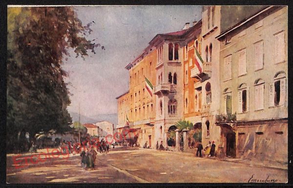 ag1706 - CARTOLINA D'EPOCA - Gorizia Città - Via Giuseppe Verde  1920