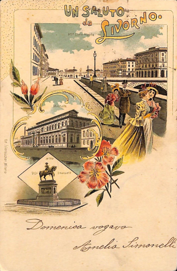 ac7348 - CARTOLINA D'EPOCA - Livorno Città - Piazza Carlo Alberto