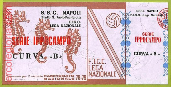 ZA1066 - Vecchio  BIGLIETTO PARTITA  CALCIO -  1978/1979: Napoli - immagine 2