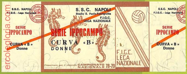 ZA1067 - Vecchio  BIGLIETTO PARTITA  CALCIO -  1978/1979: Napoli - immagine 2