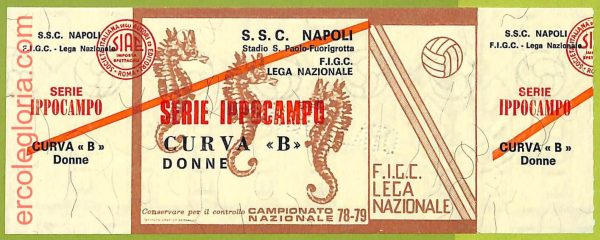 ZA1067 - Vecchio  BIGLIETTO PARTITA  CALCIO -  1978/1979: Napoli - immagine 3