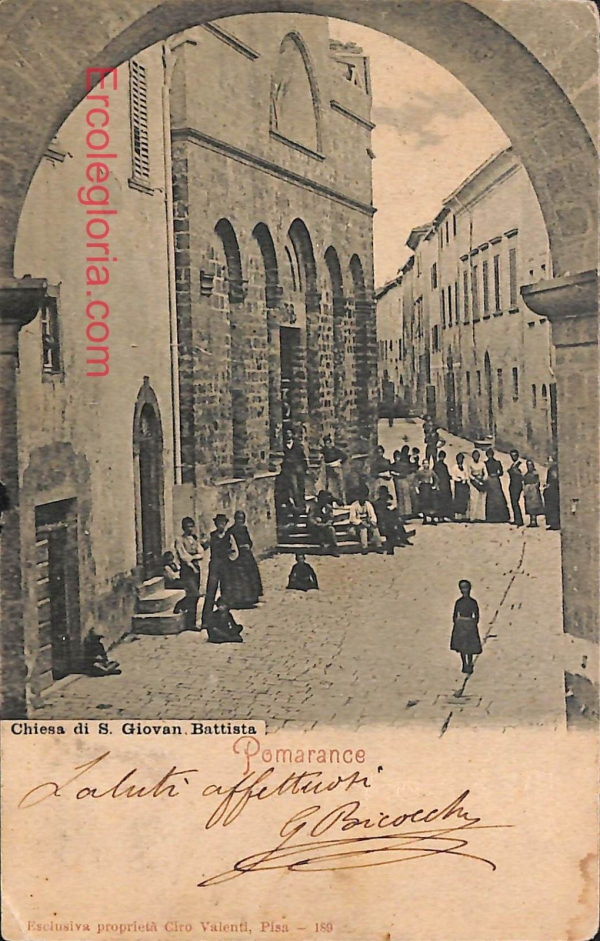 ad7102 - CARTOLINA D'EPOCA - Pisa Provincia - Pomarance  1902