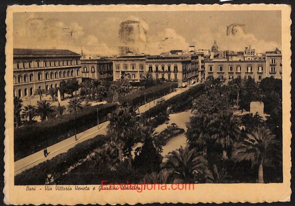 ae0788 - CARTOLINA  D'EPOCA - Bari Città - Via Vittorio Veneto  1935