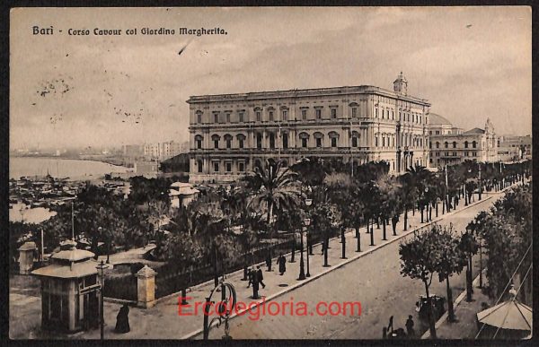 ae0793 - CARTOLINA  D'EPOCA - Bari Città - Corso Cavour  1914