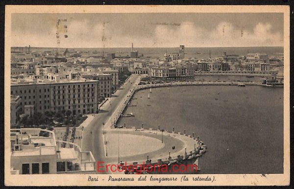 ae0808 - CARTOLINA  D'EPOCA - Bari Città - Panorama del Lungomare  1941