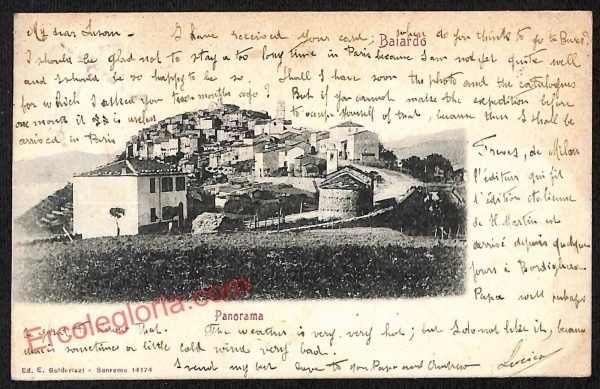 ag4617 - CARTOLINA D'EPOCA - Imperia Provincia - Baiardo