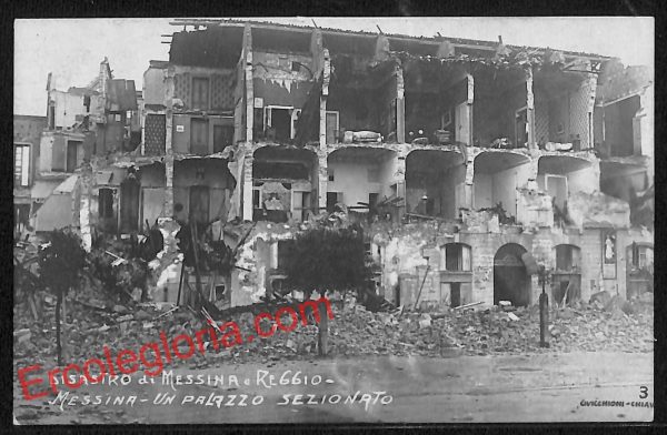 ag8550 - CARTOLINA D'EPOCA - Messina Città - Palazzo Sezionato
