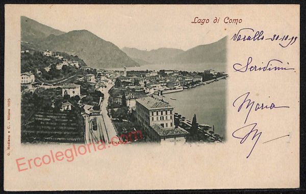 ae5264 - CARTOLINA D'EPOCA - Como Provincia - Menaggio  1899