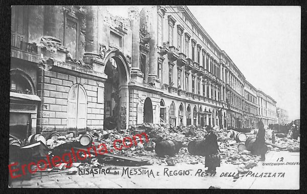 ag8562 - CARTOLINA D'EPOCA - Messina Città - Disastro di Messina