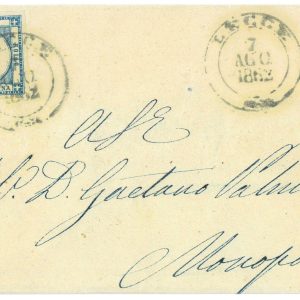 P4400 - NAPOLI GOVERNO PROVVISORIO 1862 , 20 D, DA LECCE A MONOPOLI