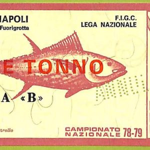 ZA1196 - Vecchio  BIGLIETTO PARTITA  CALCIO -  1978/1979: Napoli