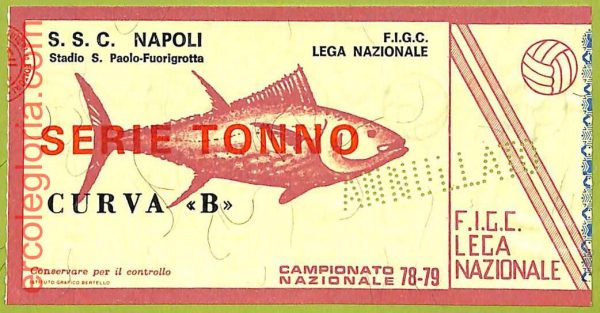 ZA1196 - Vecchio  BIGLIETTO PARTITA  CALCIO -  1978/1979: Napoli