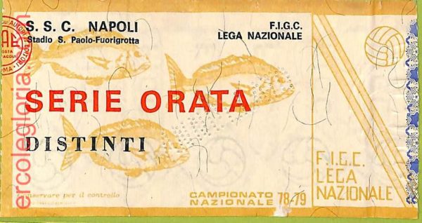 ZA1207 - Vecchio  BIGLIETTO PARTITA  CALCIO -  1978/1979: Napoli