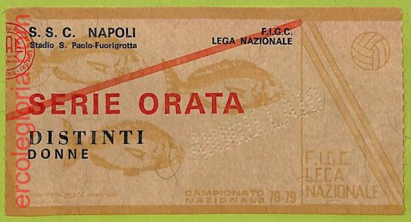 ZA1208 - Vecchio  BIGLIETTO PARTITA  CALCIO -  1978/1979: Napoli - immagine 2