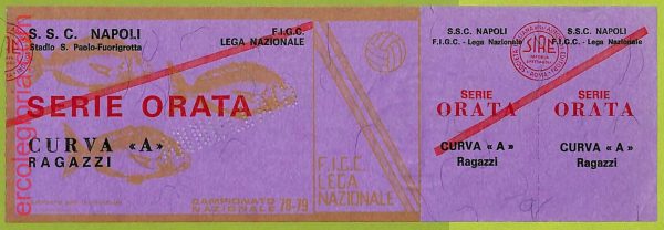 ZA1211 - Vecchio  BIGLIETTO PARTITA  CALCIO -  1978/1979: Napoli