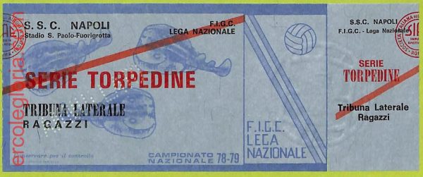 ZA1239 - Vecchio  BIGLIETTO PARTITA  CALCIO -  1978/1979: Napoli - immagine 2