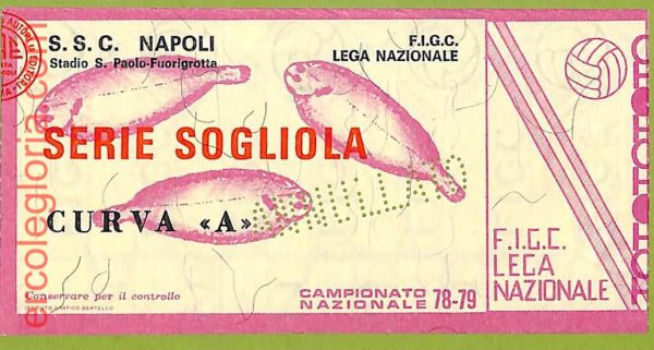 ZA1260 - Vecchio  BIGLIETTO PARTITA  CALCIO -  1978/1979: Napoli