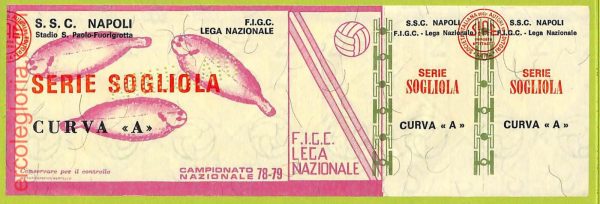 ZA1260 - Vecchio  BIGLIETTO PARTITA  CALCIO -  1978/1979: Napoli - immagine 2