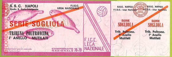 ZA1270 - Vecchio  BIGLIETTO PARTITA  CALCIO -  1978/1979: Napoli