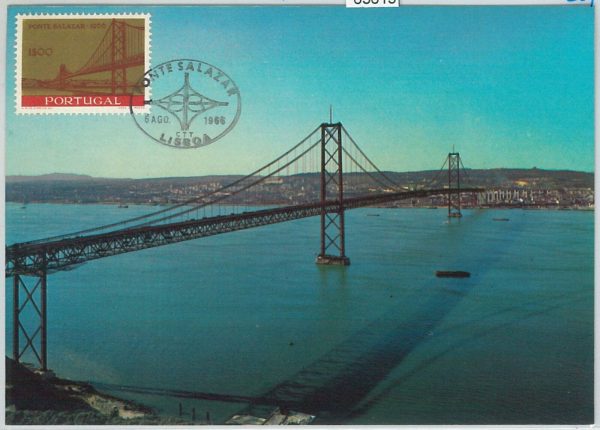 63615  - PORTUGAL - POSTAL HISTORY: MAXIMUM CARD 1966 -  ARCHITECTURE  Bridge