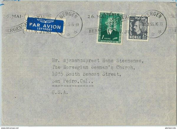 66620 - NORWAY - POSTAL HISTORY - Postmark on COVER : MUSIC 1955