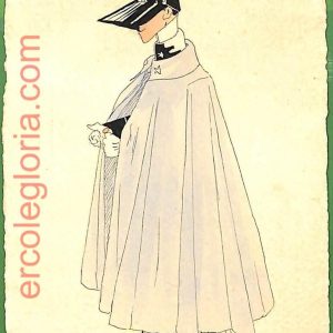 ah1755 - CARTOLINA EPOCA dipinta a MANO - Costume Militare LUCCA Cavalleggeri