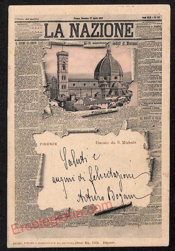 ae6886 - CARTOLINA D'EPOCA - Firenze Città - Duomo da S. Michele
