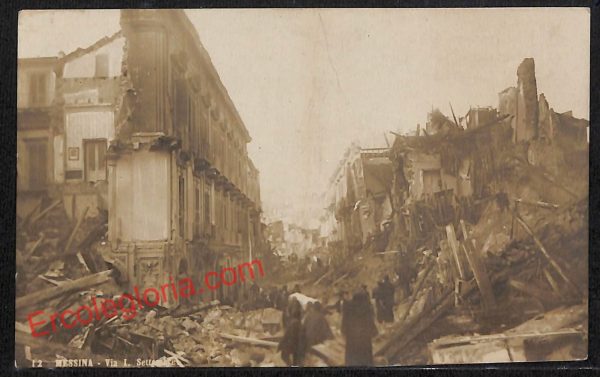 ag8636 - CARTOLINA D'EPOCA - Messina Città - Via I Settembre