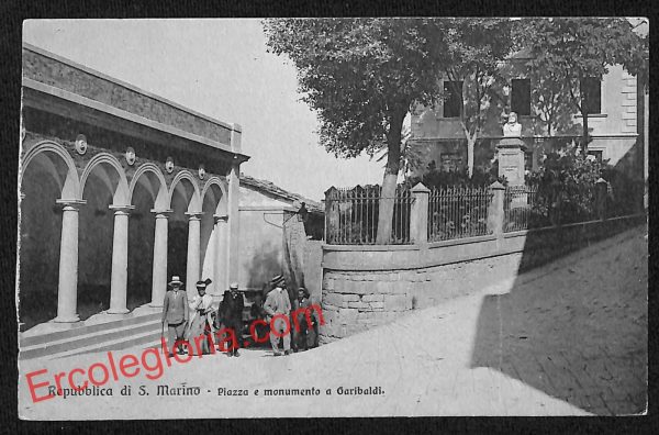 ai4868 - CARTOLINA D'EPOCA - San Marino - Piazza e Monumento a Garibaldi