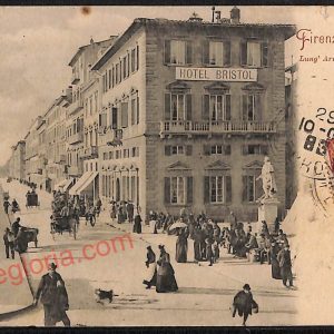 ae6893 - CARTOLINA D'EPOCA - Firenze Città - Hotel Bristol  1900
