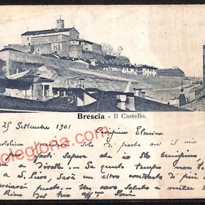 ae4181 - CARTOLINA  D'EPOCA - Brescia Città - Il Castello  1901