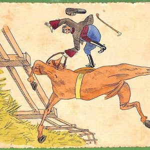 ah1680 - CARTOLINA EPOCA dipinta a MANO - Costume Militare UMORISMO Panoche