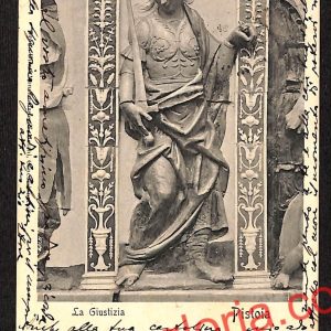 ah7827 - CARTOLINA D'EPOCA - Pistoia Città - La Giustizia
