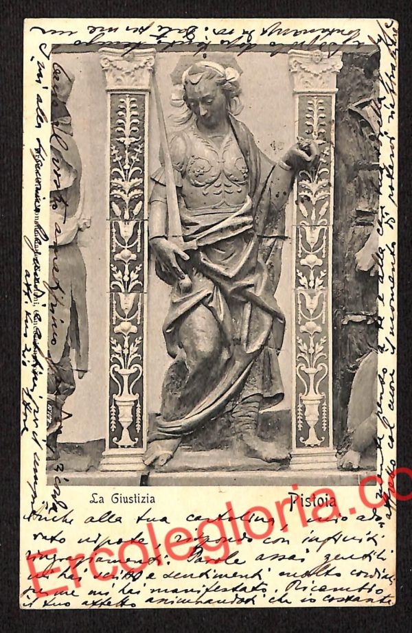 ah7827 - CARTOLINA D'EPOCA - Pistoia Città - La Giustizia