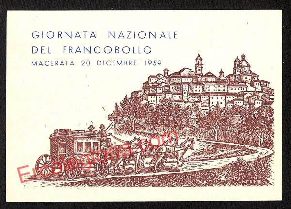 ag7488 - CARTOLINA D'EPOCA - Macerata Città - Giornata Nazionale del Francobollo