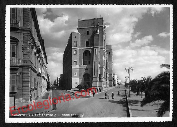 ai7289 - CARTOLINA D' EPOCA - Taranto Città - Via Anfiteatro