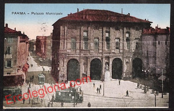 ah5424 - CARTOLINA D'EPOCA - Parma Città - Palazzo Municipale