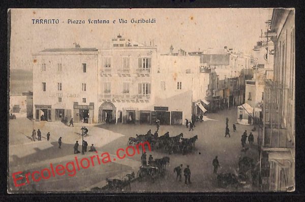 ai7298 - CARTOLINA D' EPOCA - Taranto Città - Piazza Fontana