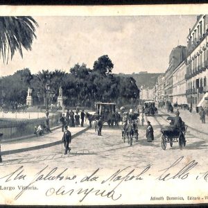 ab7997 - CARTOLINA  D'EPOCA - Napoli  Città - Largo Vittoria  1907