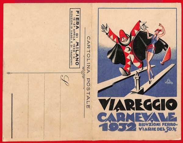 P0749 - CARTOLINA D'EPOCA - CARNEVALE di VIAREGGIO - Illustrata BONETTI   1932