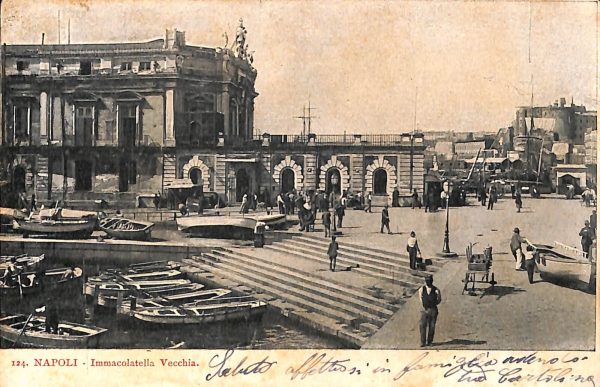 ab7998 - CARTOLINA  D'EPOCA - Napoli  Città - Immacolatella Vecchia  1907