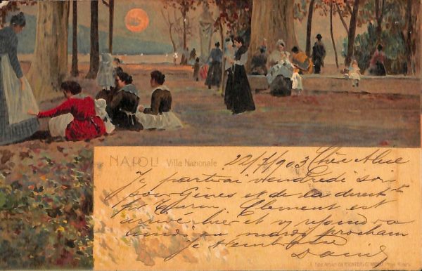 ab8008 - CARTOLINA  D'EPOCA - Napoli  Città - Villa Nazionale 1903
