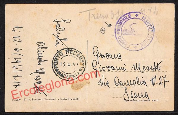 ag7587 - CARTOLINA D'EPOCA - Macerata Provincia - Porto Recanati - immagine 2