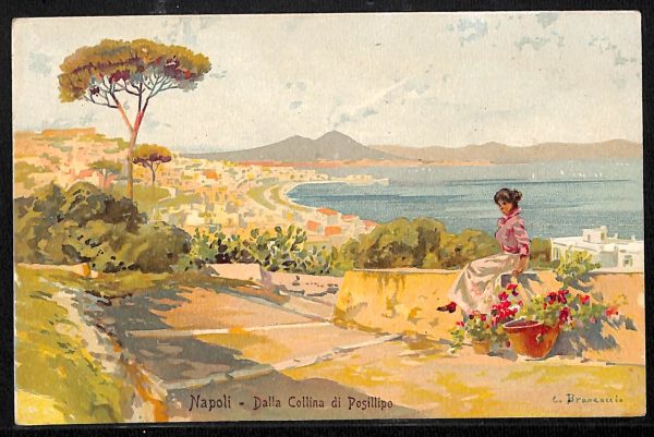 ab8009 - CARTOLINA  D'EPOCA - Napoli  Città - Dalla Collina di Posillipo