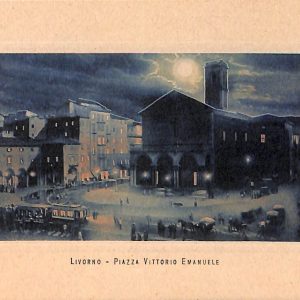 ac7423 - CARTOLINA D'EPOCA - Livorno Città - Piazza Vittorio Emanuele