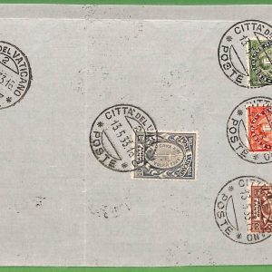 ZA1624 - VATICANO - FRANCOBOLLI Sassone # 15/18 Anno Santo - su FOGLIO  1933