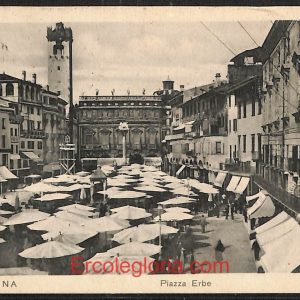ae2867 - CARTOLINA  D'EPOCA - Verona Città - Piazza Erbe