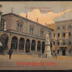 ae2868 - CARTOLINA  D'EPOCA - Verona Città - Piazza Dante