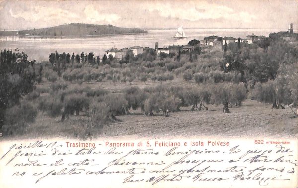 ac3050 - CARTOLINA  D'EPOCA - Perugia Provincia - TRASIMENO  1904